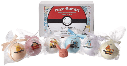 Bath Fizzy with Surprise Toy: Poke-Bomb Bath Fizzy, 6 (5 oz), Great for Bubble Baths, Perfect for Girls and Boys - The Little Big Store