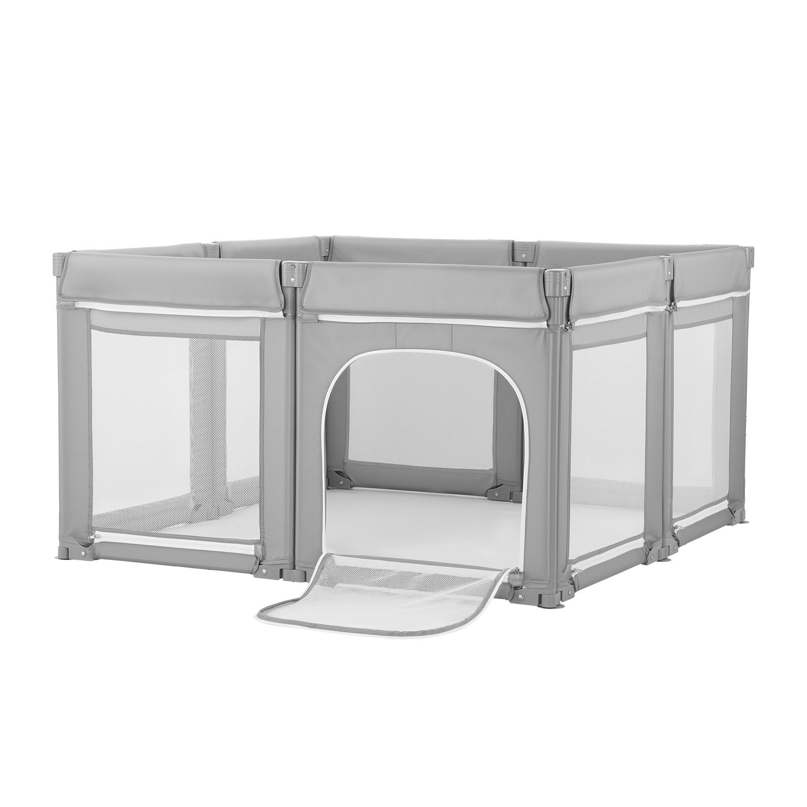 Extra Large Baby Playpen 78.7" x 70.1" - Foldable Kids Play Yard Fence with Zippered Door & Breathable Mesh, Indoor/Outdoor Safety Activity Center