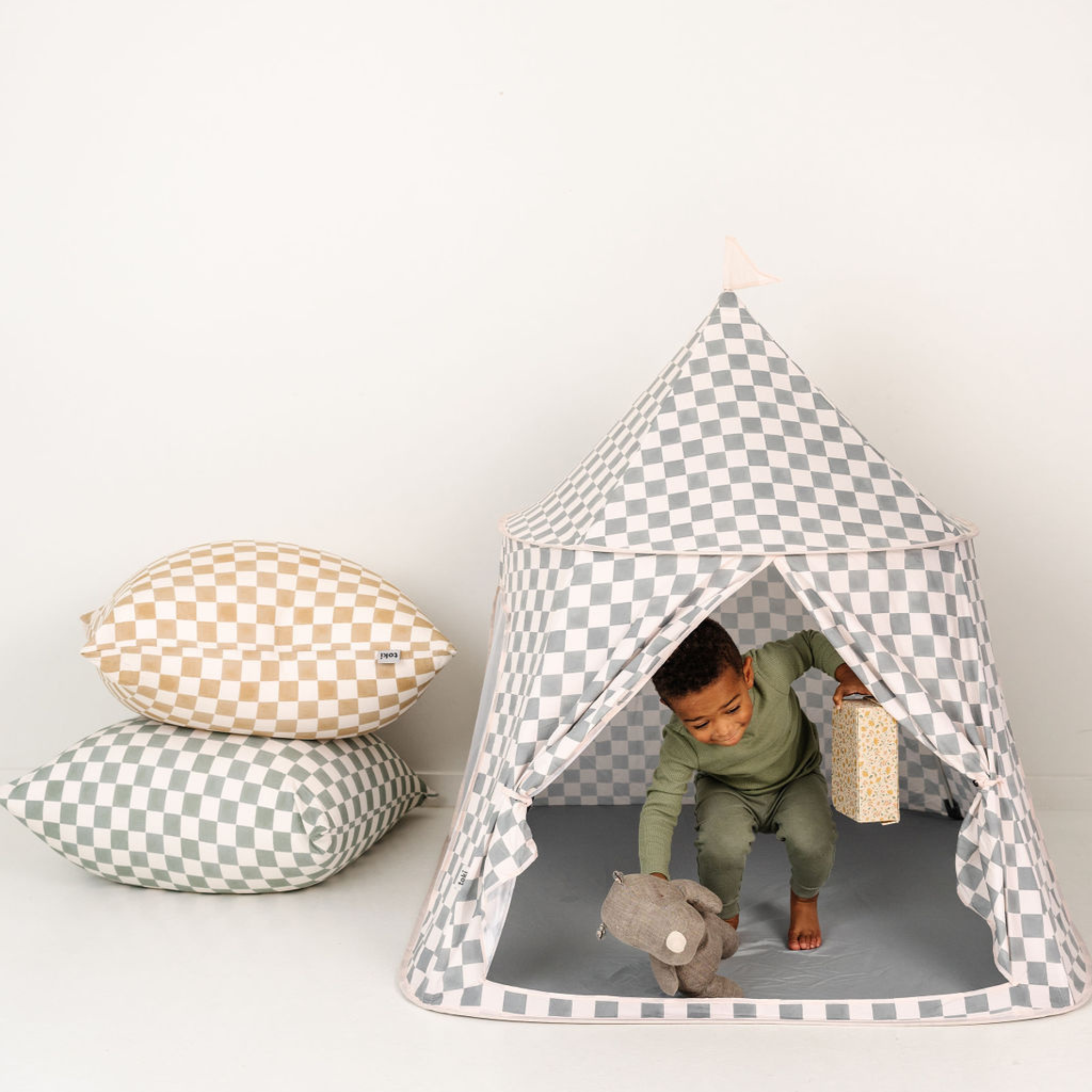 Checker Matcha Play Tent - The Little Big Store