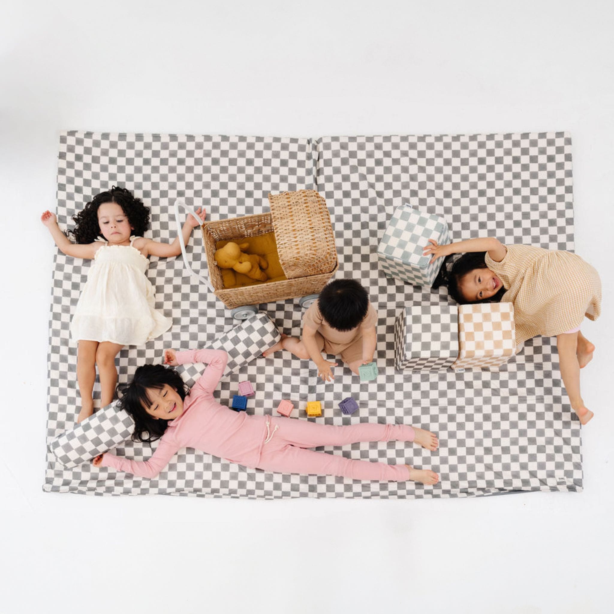 Checker Pepper Organic Cotton Mat - The Little Big Store