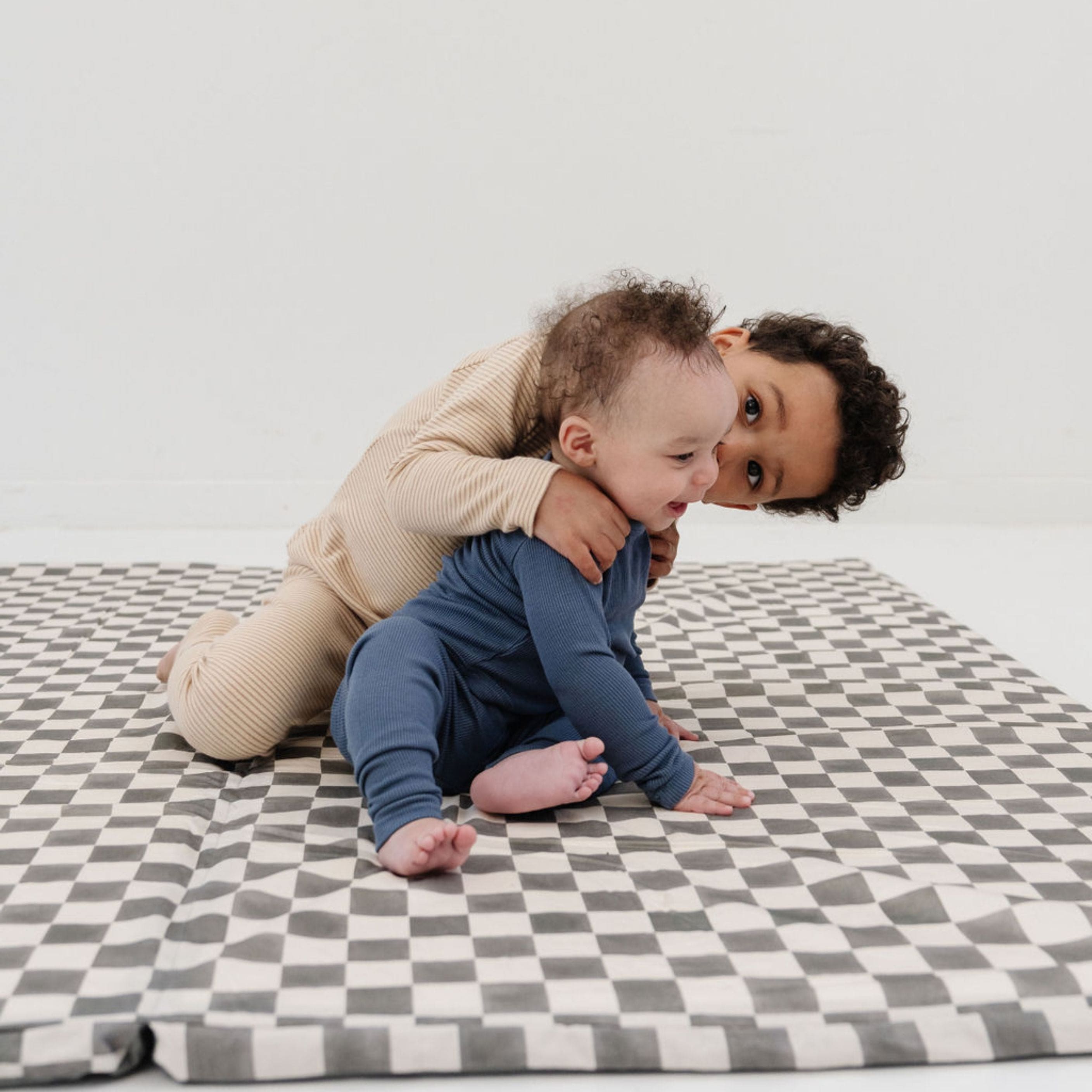 Checker Pepper Organic Cotton Mat - The Little Big Store