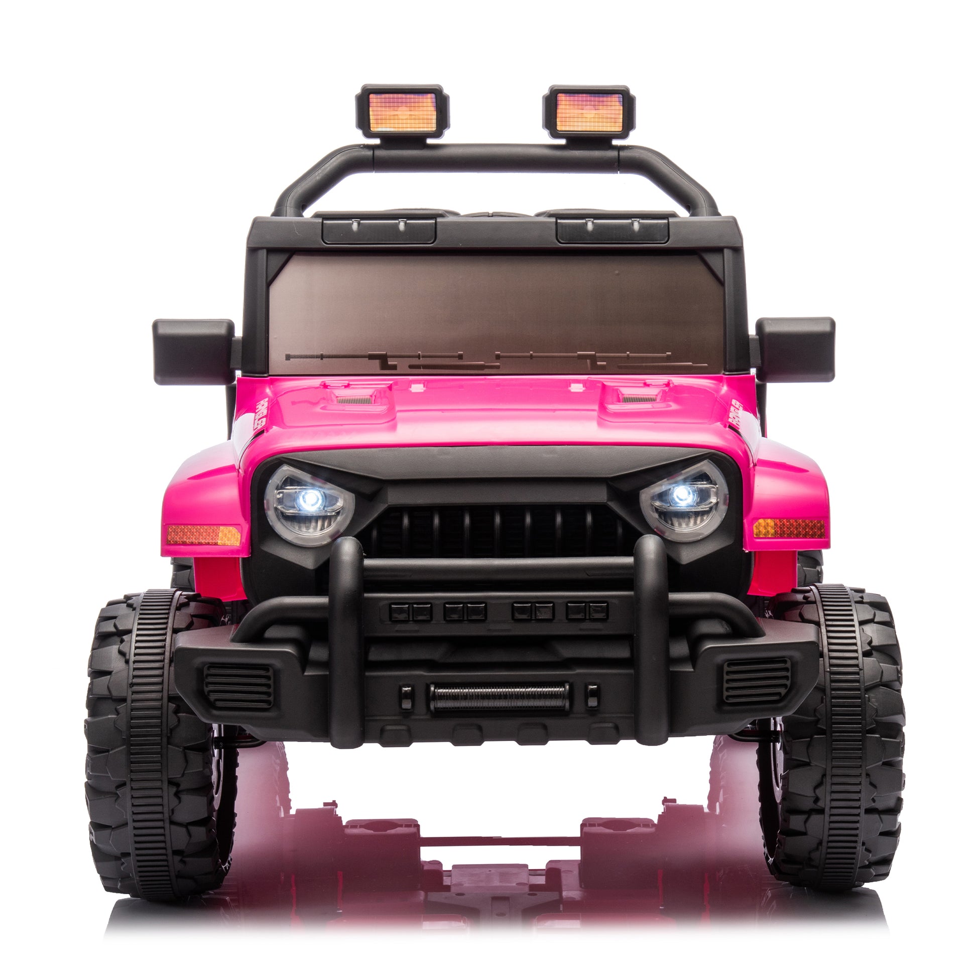 12V Kids Ride On Electric Car W/Parents Control,Dual drive, Four-wheel Suspension,With music,Bluetooth,MP3,USB,with headlights, steering wheel quick release,Slow start for Kids Aged 2-4. - The Little Big Store