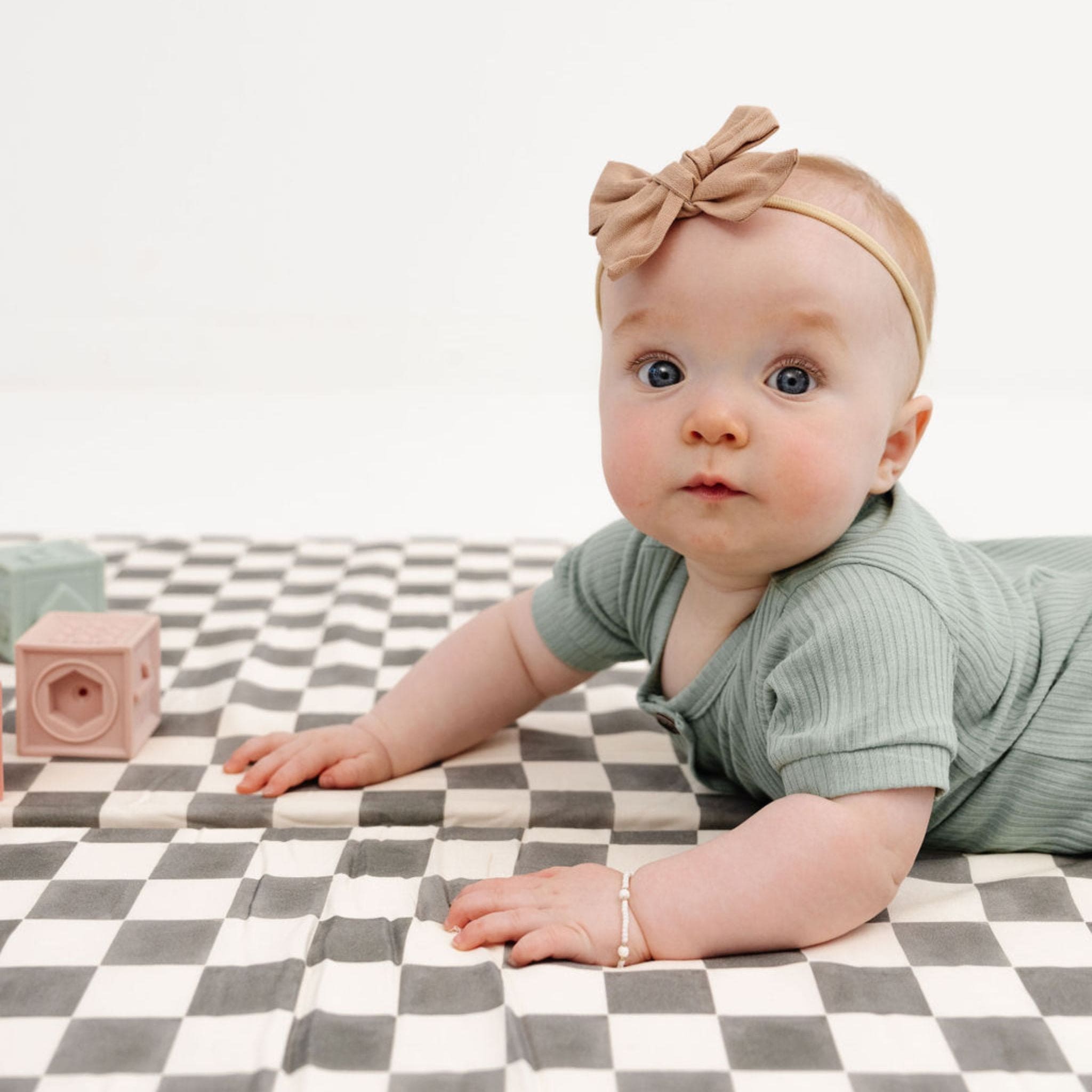Checker Pepper Organic Cotton Mat - The Little Big Store