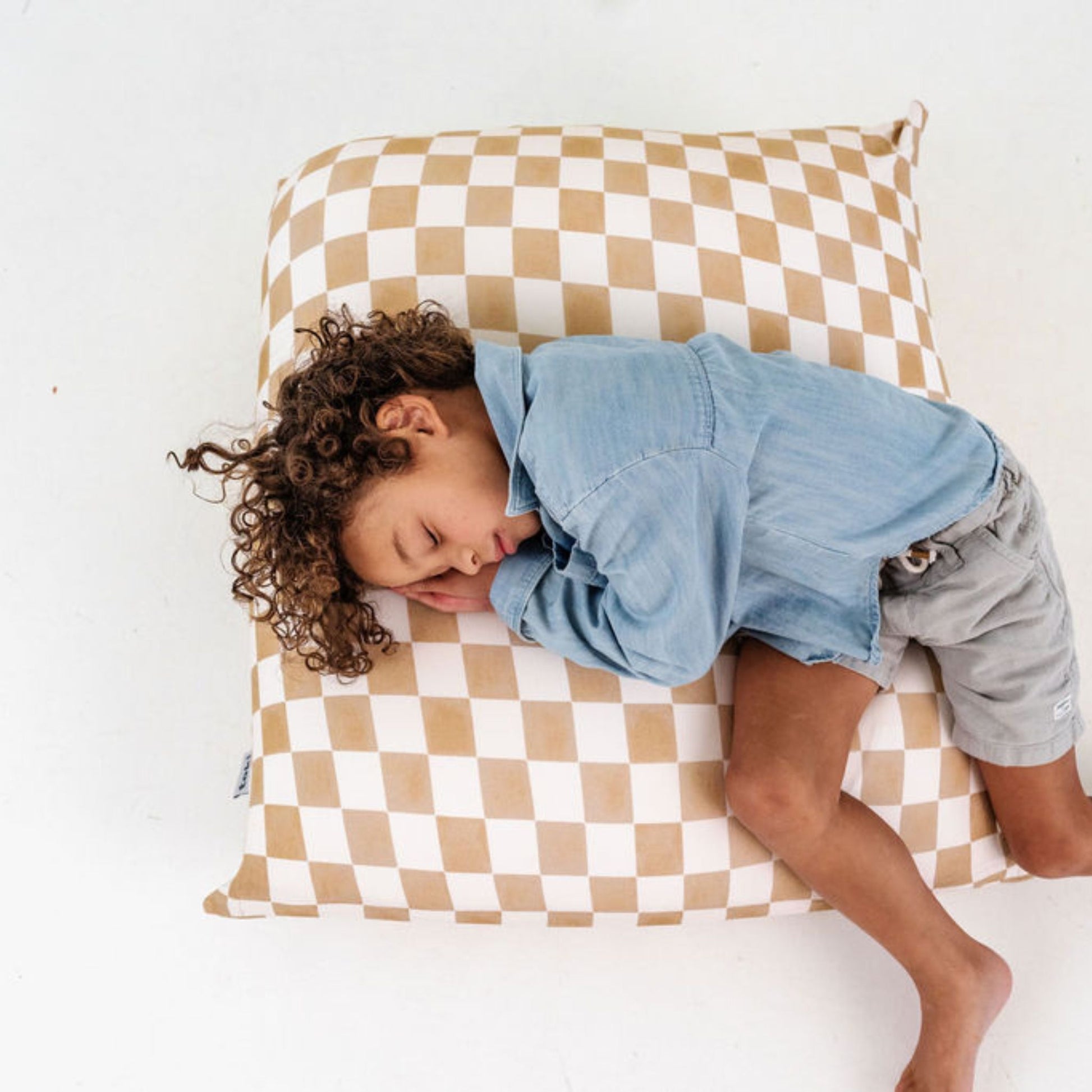 Checker Toffee Bean Bag - The Little Big Store