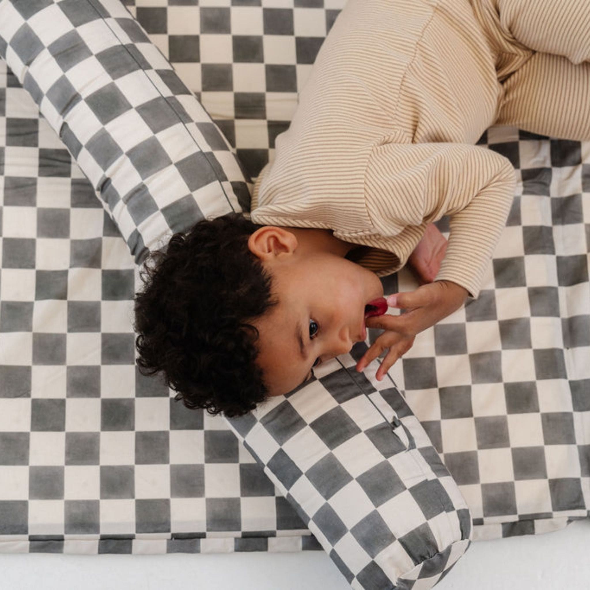 Checker Pepper Organic Cotton Mat - The Little Big Store