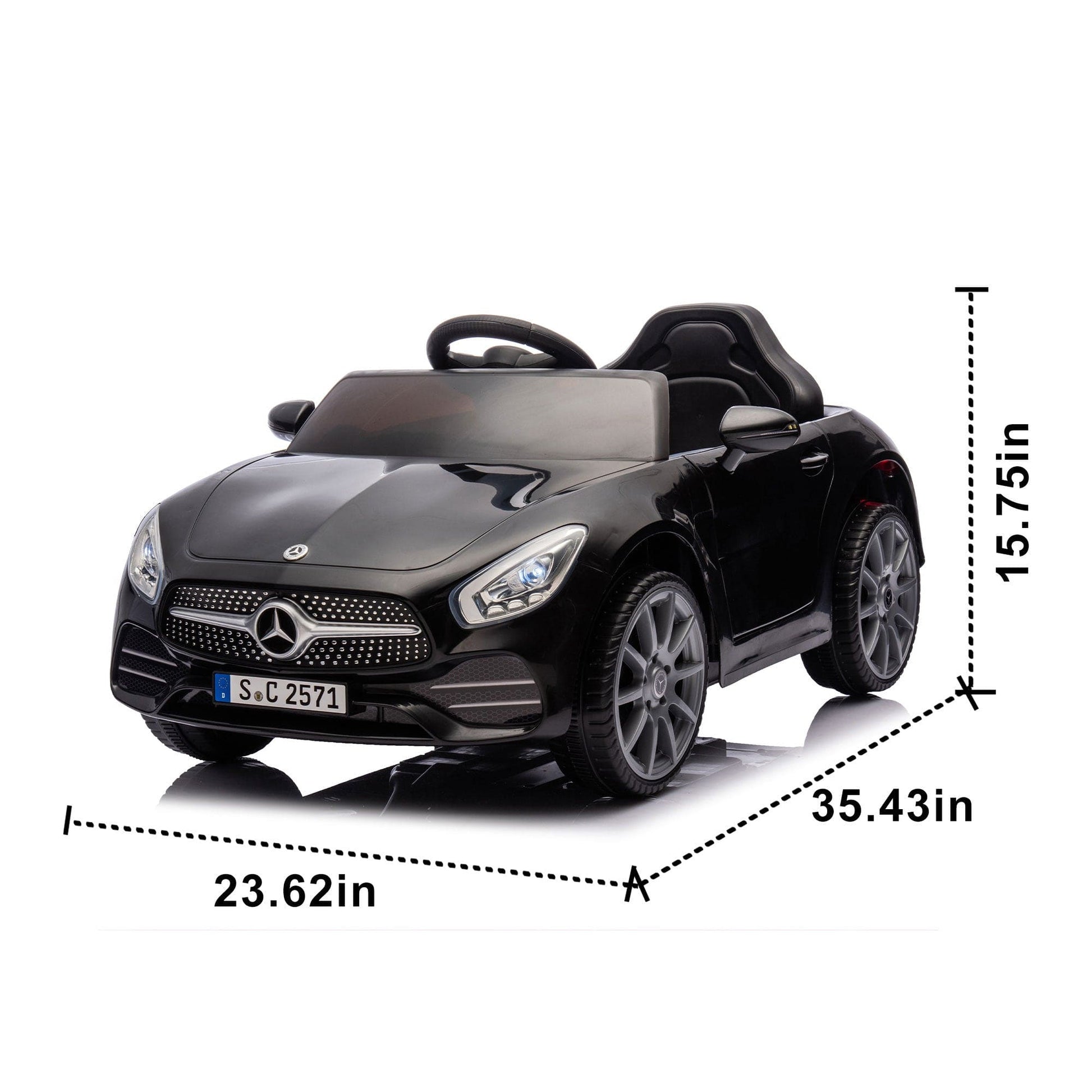 Licensed Mercedes-Benz CLS 350,12V Kids Ride On Toy Car w/Parents Control,2wd,Four-wheel suspension,Music,Bluetooth,LED Light,USB,Power display,Volume adjustment,Speeds 1.24-3.11MPH for Kids Aged 2-4. - The Little Big Store
