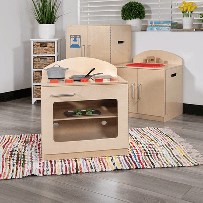Children's Wooden Kitchen Stove for or Home Use - Safe, Kid Friendly Design