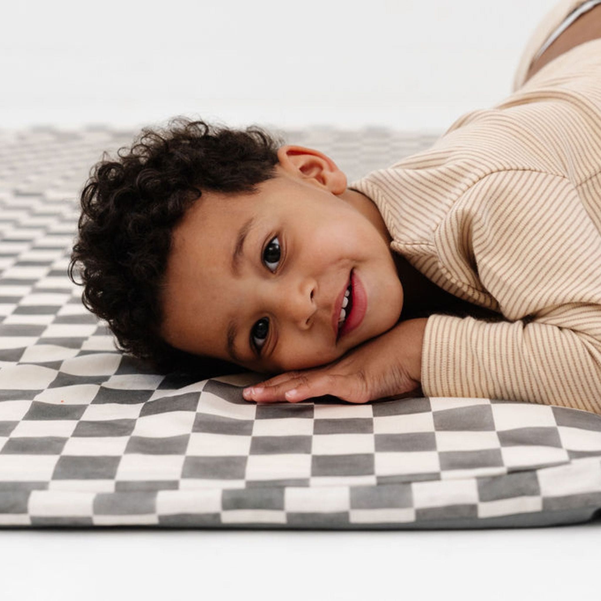 Checker Pepper Organic Cotton Mat - The Little Big Store