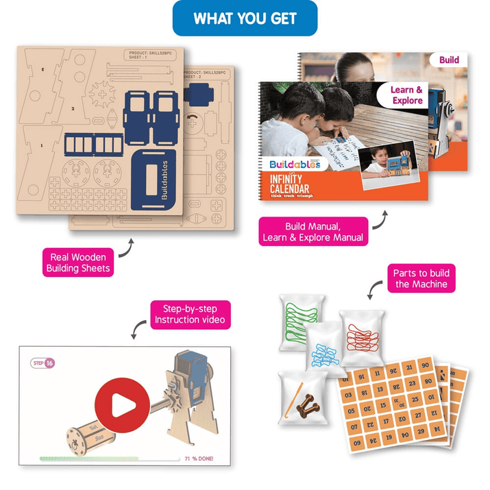 Buildables Infinity Calendar - Step By Step Kids Build Their Own Cryptic Calendar - The Little Big Store