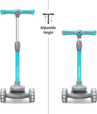 Gleam Kids Kick Scooter - Light Up Your Ride with LED Wheels, Adjustable Handlebar, and Enhanced Stability for Ages 3+