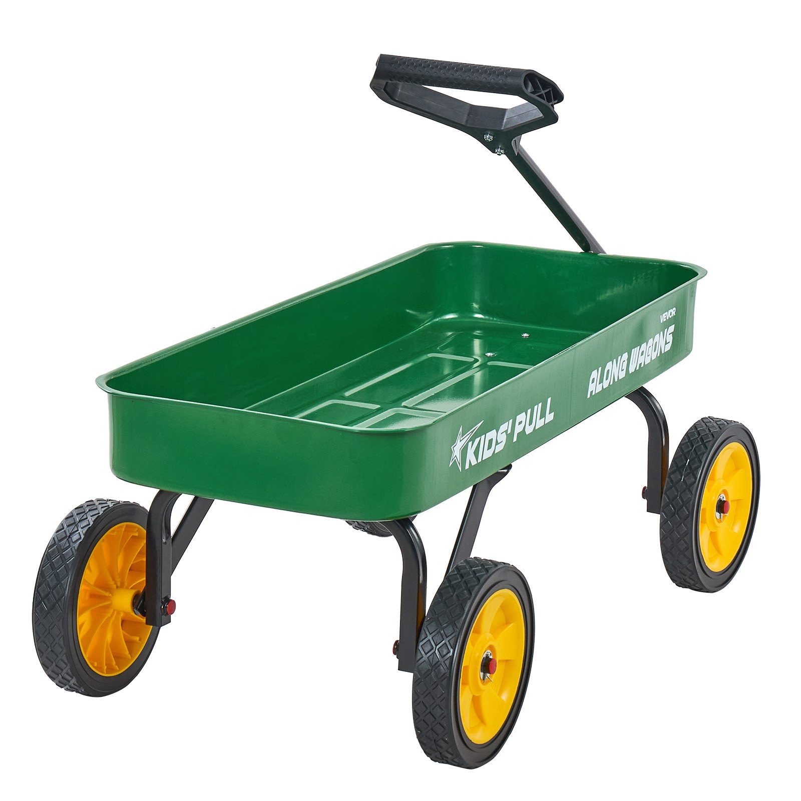Kids Pull-Along Wagon Cart – 39 Inch All-Terrain Utility Wagon (Green)