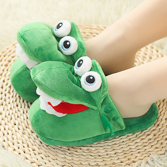 CrocCozy Crocodile Plush Slippers