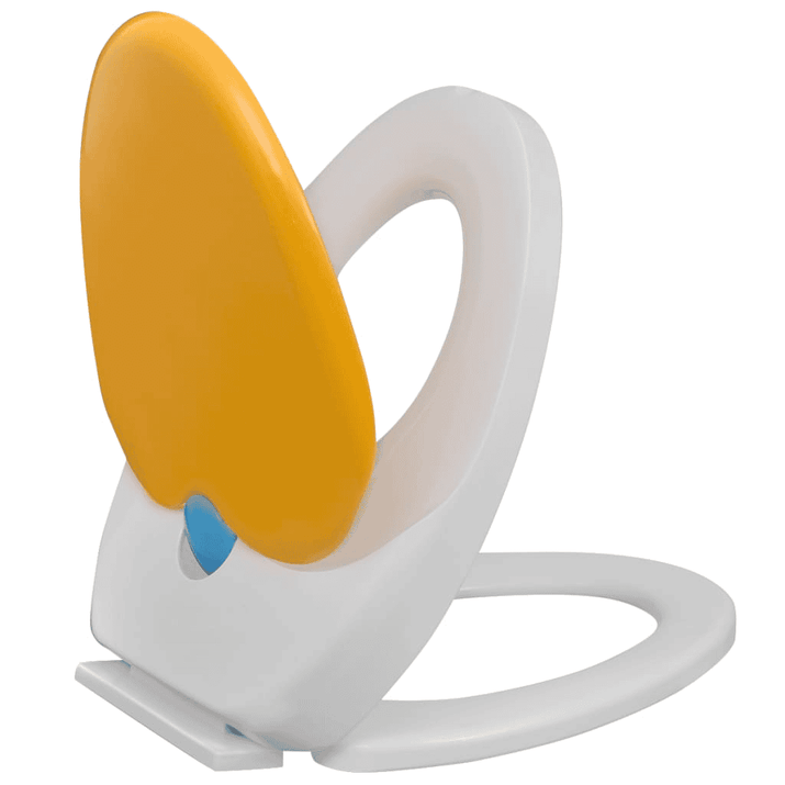 vidaXL White & Yellow Soft-close Toilet Seat Adults/Children - The Little Big Store