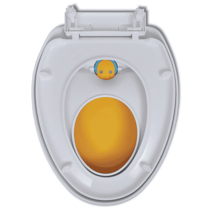 vidaXL White & Yellow Soft-close Toilet Seat Adults/Children - The Little Big Store