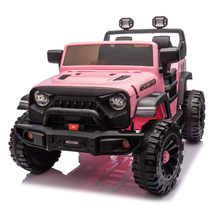 24V Two-seater Kids Ride On Electric Car W/parents control,Seat width 19.69in,400W motor,Four-wheel suspension,light&searchlight,USB,MP3,Bluetooth,Provide a speed of 1.86-4.35MPH for kids of 3+. - The Little Big Store