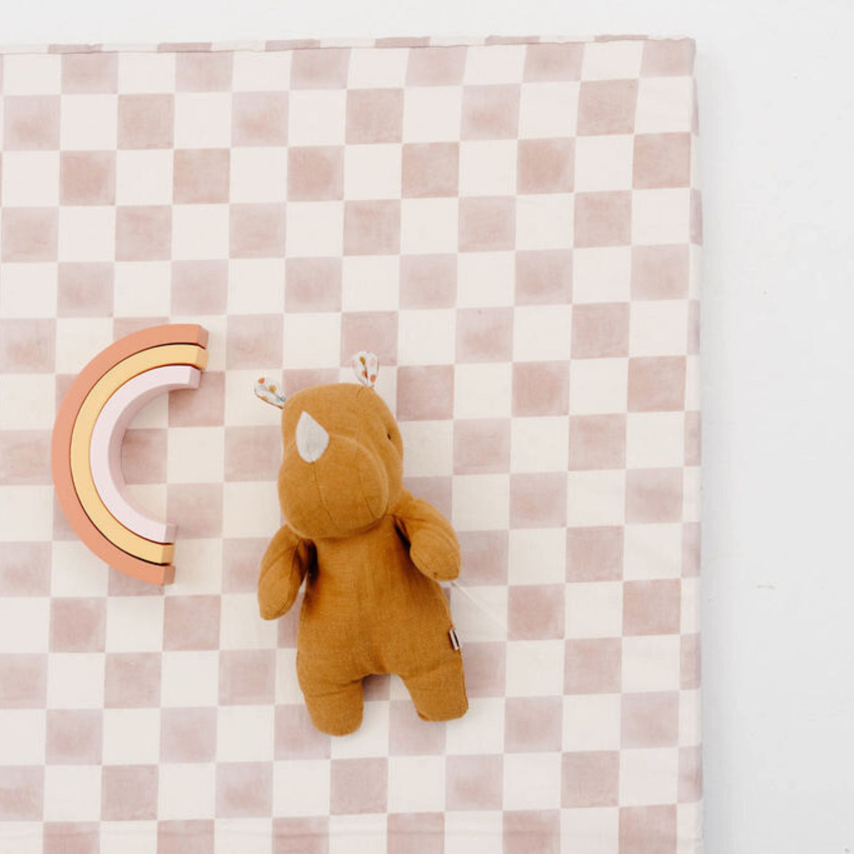 Checker Gumdrop Organic Cotton Mat - The Little Big Store