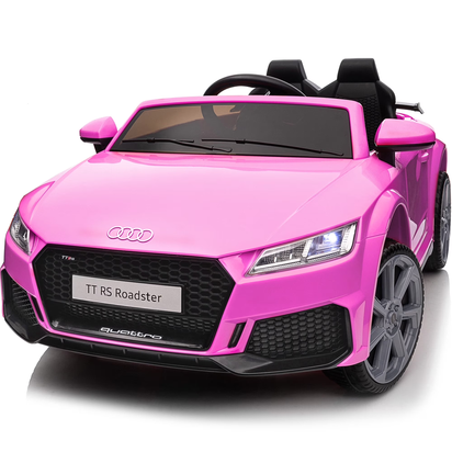 Electric Ride on Car for Kids, Licensed Audi 6V Ride on Toy for Toddlers Age 2-5 with Remote, Bluetooth - Pink