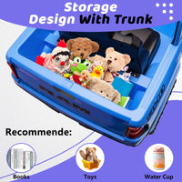 RAM 1500 Ride on Car Toy for Kids, 12V Powered Ride on Truck Toy with Remote Control, 4 Wheel Suspension, Safety Belt, Music, Bluetooth, LED Lights, Electric Cars for 3-5 Yrs Boy Girl, Blue