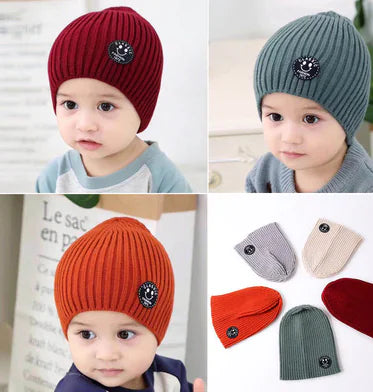 Unisex Fashion Ribbed Hat for Children