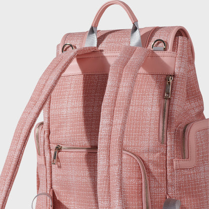 🎒 ChicWeave Tweed Diaper Backpack 🍼 – Stylish & Durable Baby Bag for Trendy Parents