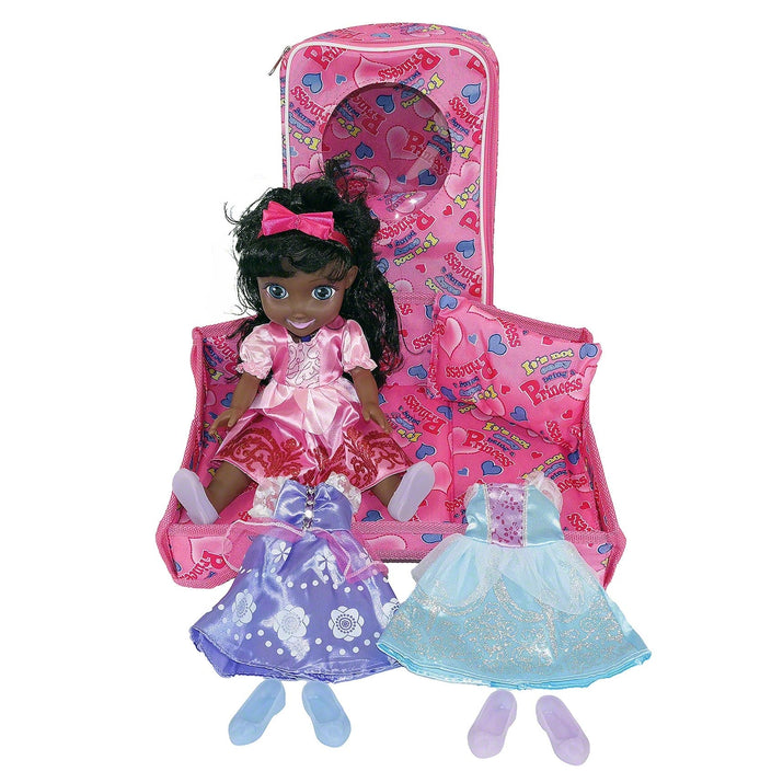 Magic Princess Talking Interactive Play Doll with Carrying Case and Accessories | Black Hair - The Little Big Store