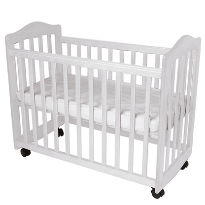 2-in-1 Convertible Cradle & Mini Crib with Mattress, White - The Little Big Store