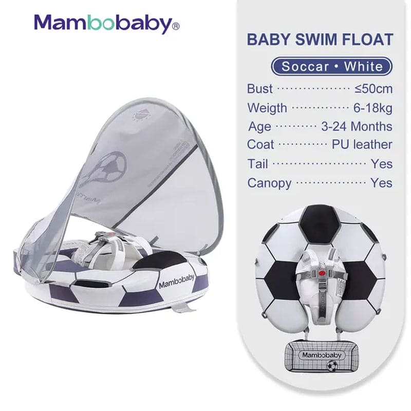 SplashVIP Baby Float: Ultimate Non-Inflatable Swim Trainer with Canopy