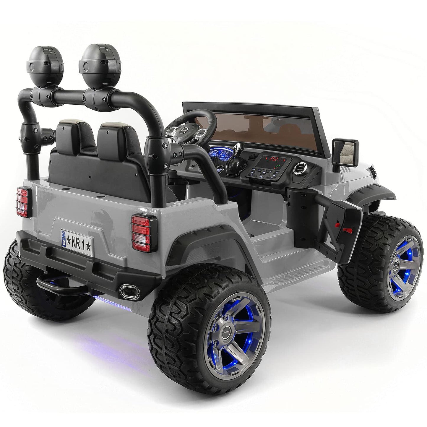 Trail Explorer 24V Kids Ride-On Car Truck with R/C Parental Remote | Gray - The Little Big Store