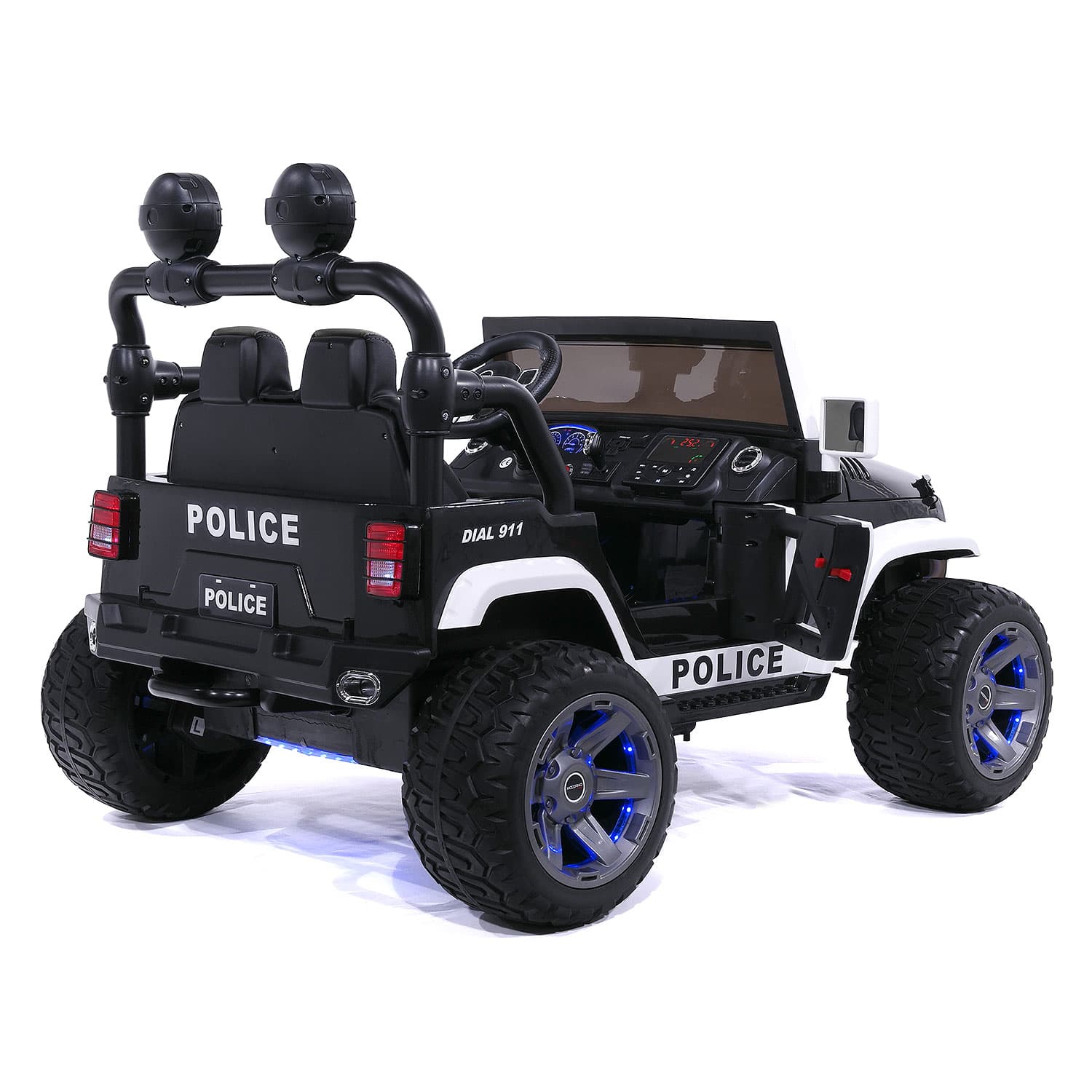 Trail Explorer 24V Kids Ride-On Car Truck with R/C Parental Remote | Police - The Little Big Store