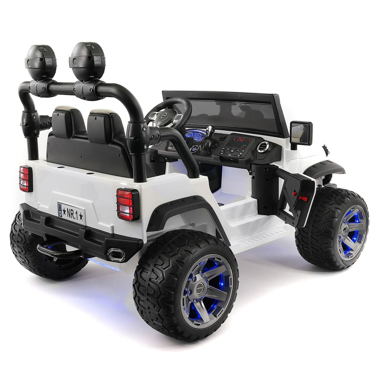 Trail Explorer 24V Kids Ride-On Car Truck with R/C Parental Remote | White - The Little Big Store