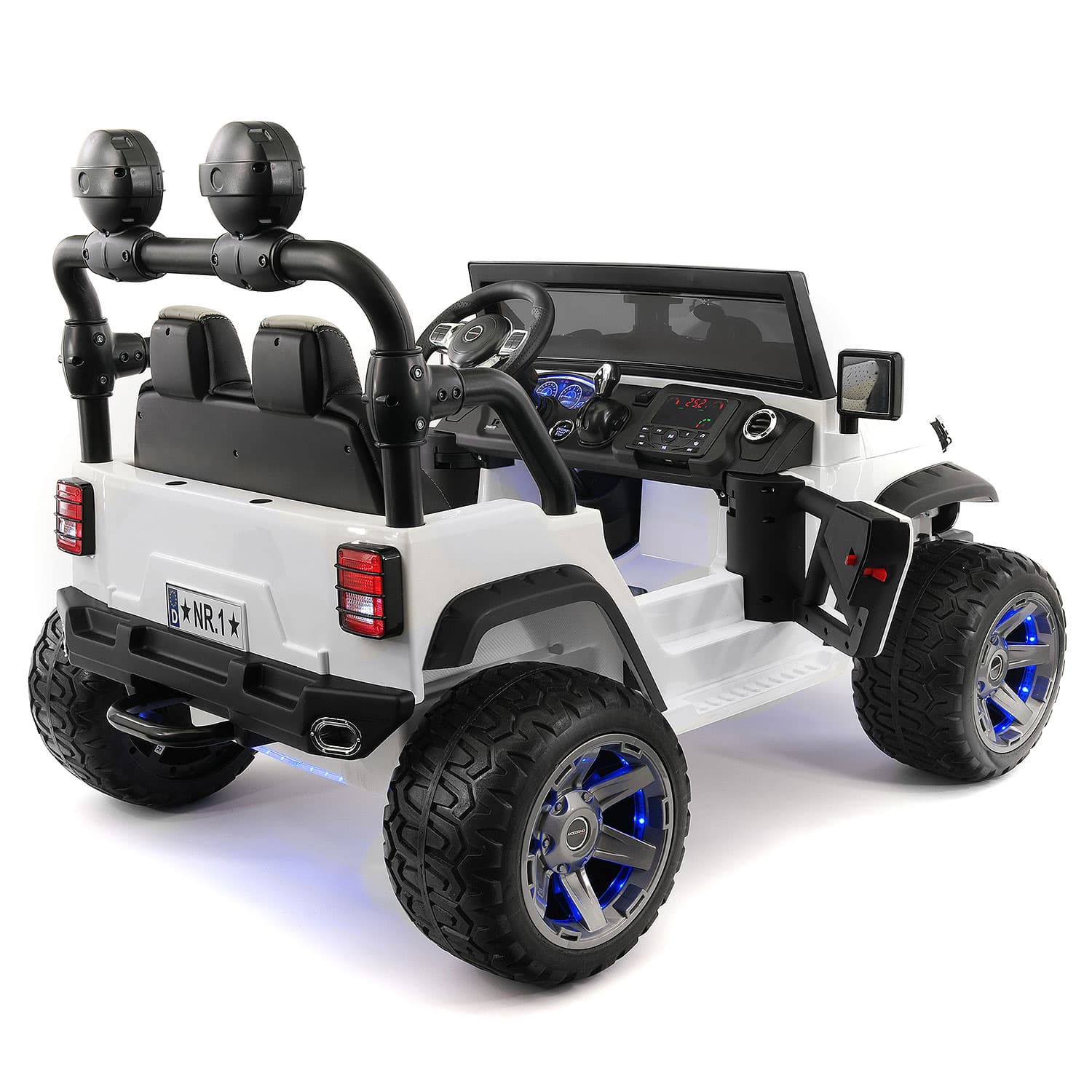 Trail Explorer 24V Kids Ride-On Car Truck with R/C Parental Remote | White - The Little Big Store