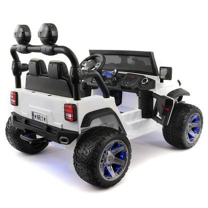 Trail Explorer 24V Kids Ride-On Car Truck with R/C Parental Remote | White - The Little Big Store