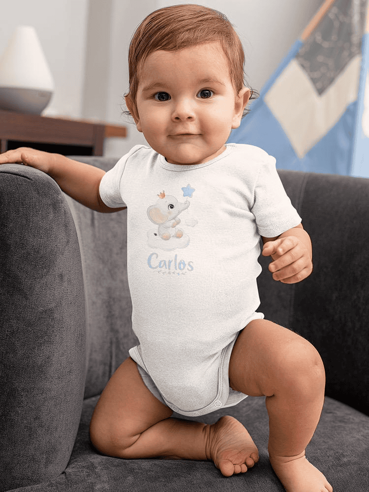Elephant Custom Name Bodysuit -Custom Designs - The Little Big Store