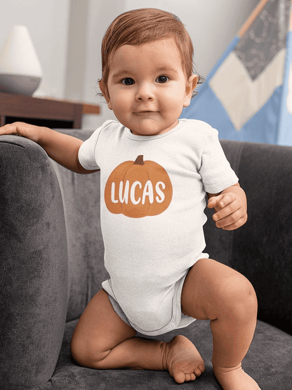 Custom Name Pumpkin Bodysuit -Custom Designs - The Little Big Store
