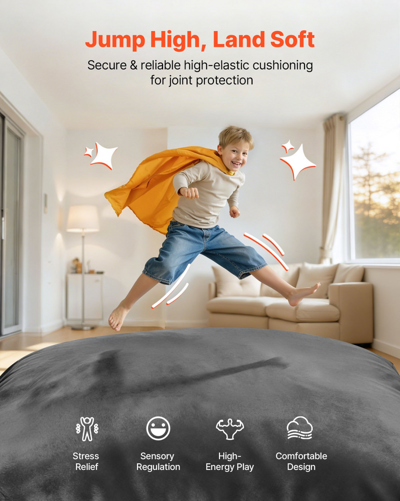 5 x 4.5 ft Kids Crash Pad – Soft Sensory Foam Landing Mat