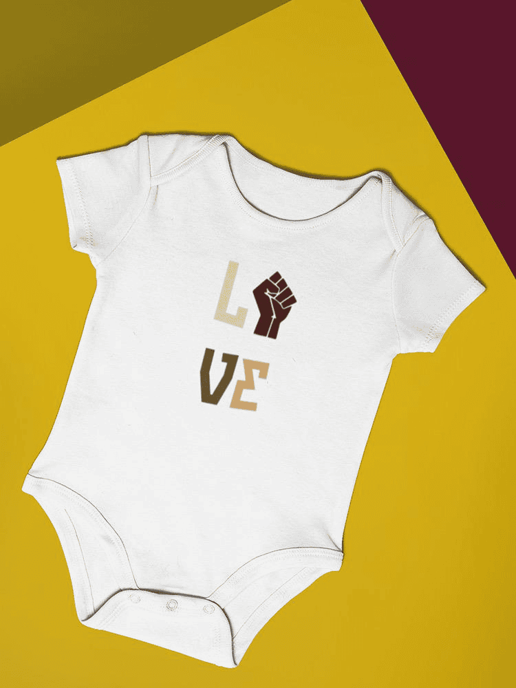 Love And Fist Bodysuit -SmartPrintsInk Designs - The Little Big Store