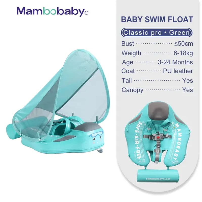 SplashVIP Baby Float: Ultimate Non-Inflatable Swim Trainer with Canopy
