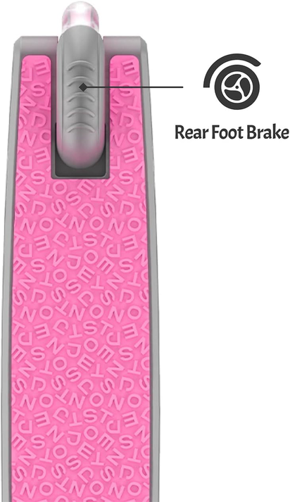 Leo Folding Kick Scooter - Vibrant Pink with Light-Up Wheels, Adjustable Handlebar & Easy Folding Design for Kids 5+