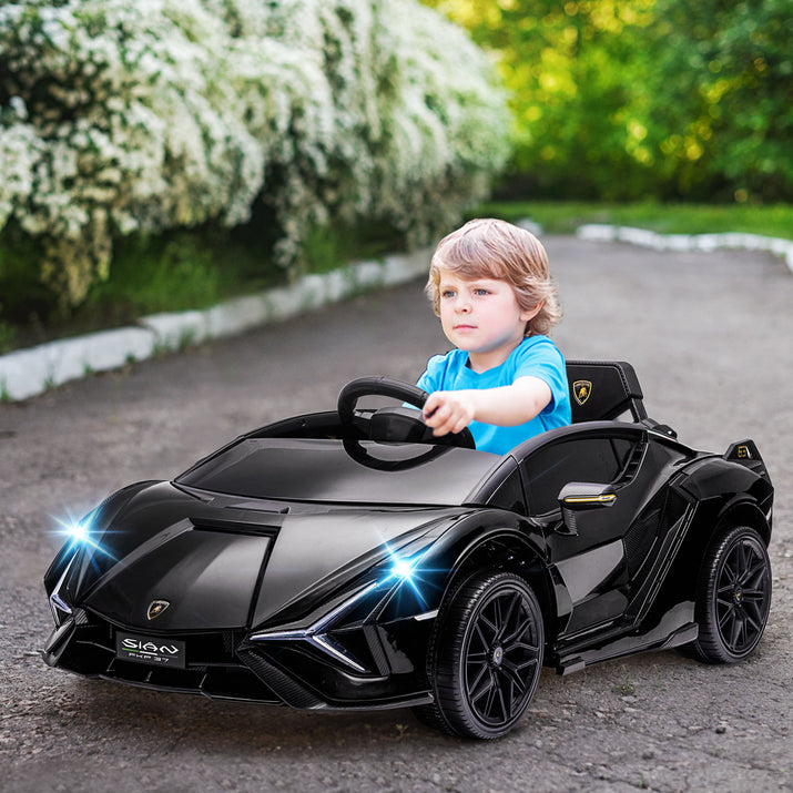 12V Ride on Car, Lamborghini SIAN Licensed Kids Electric Ride-On Car - The Little Big Store