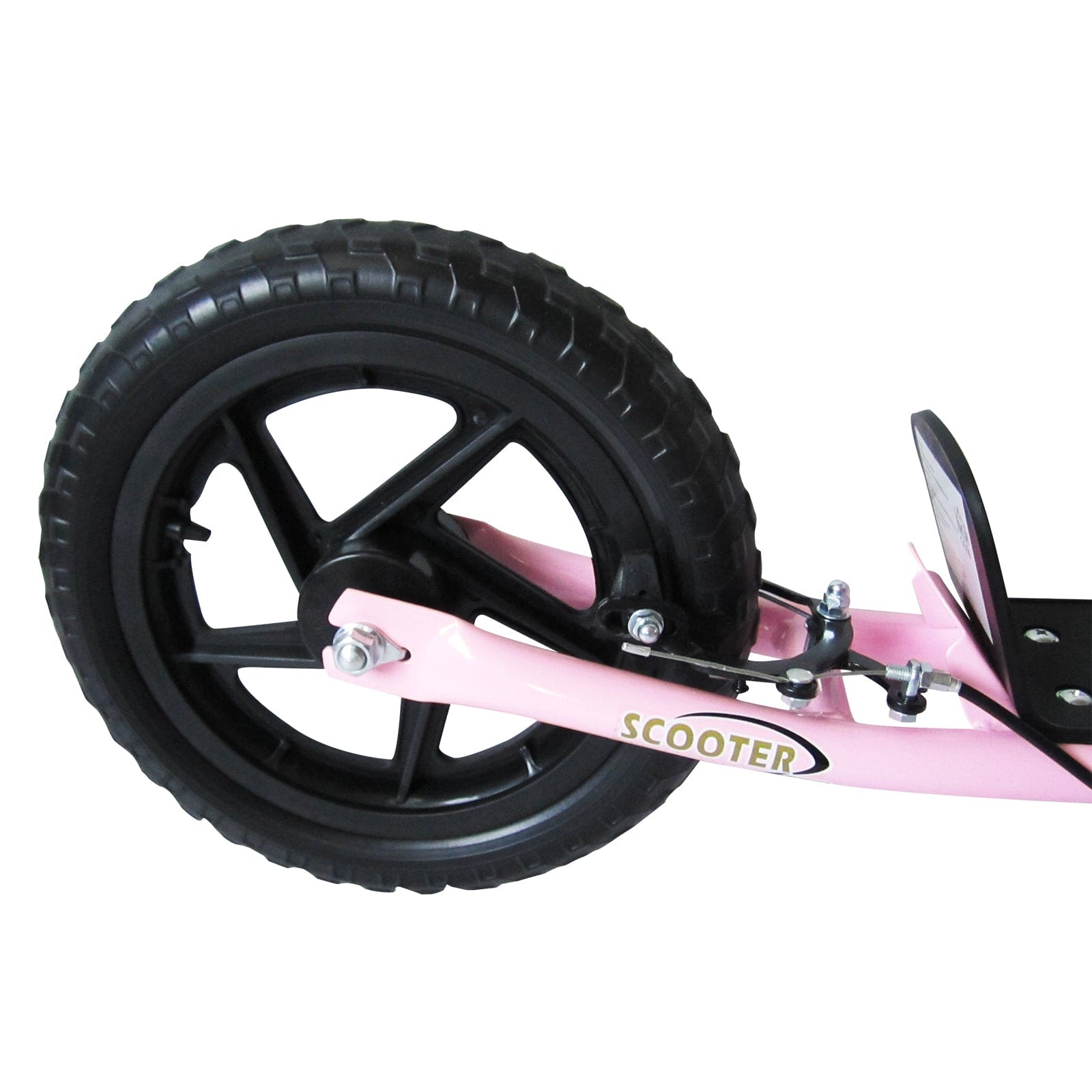 HOMCOM Kick Scooter for Kids 5-12 Years Old, Big Wheel Kids Scooter with Adjustable Height Handlebar, Non-slip Footplate, Rear Brake, Pink - The Little Big Store