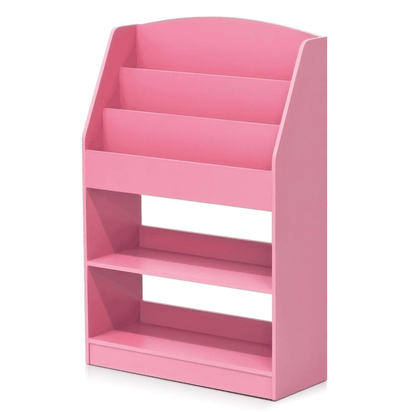 Furinno KidKanac Magazine/Bookshelf with Toy Storage, Pink