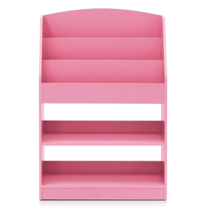 Furinno KidKanac Magazine/Bookshelf with Toy Storage, Pink