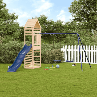 vidaXL Outdoor Playset Solid Wood Pine - The Little Big Store