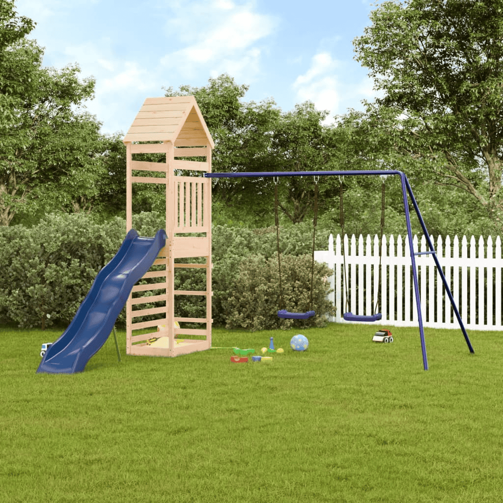vidaXL Outdoor Playset Solid Wood Pine - The Little Big Store
