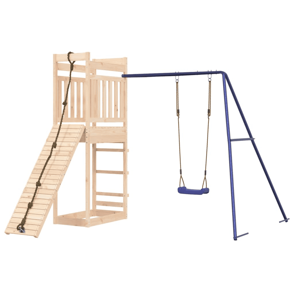 vidaXL Outdoor Playset Solid Wood Pine - The Little Big Store