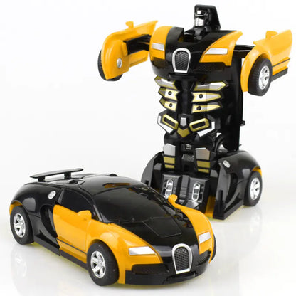 🚗🤖 Car Robot Transforming Plastic Model Toy – 2-in-1 Vehicle & Action Figure