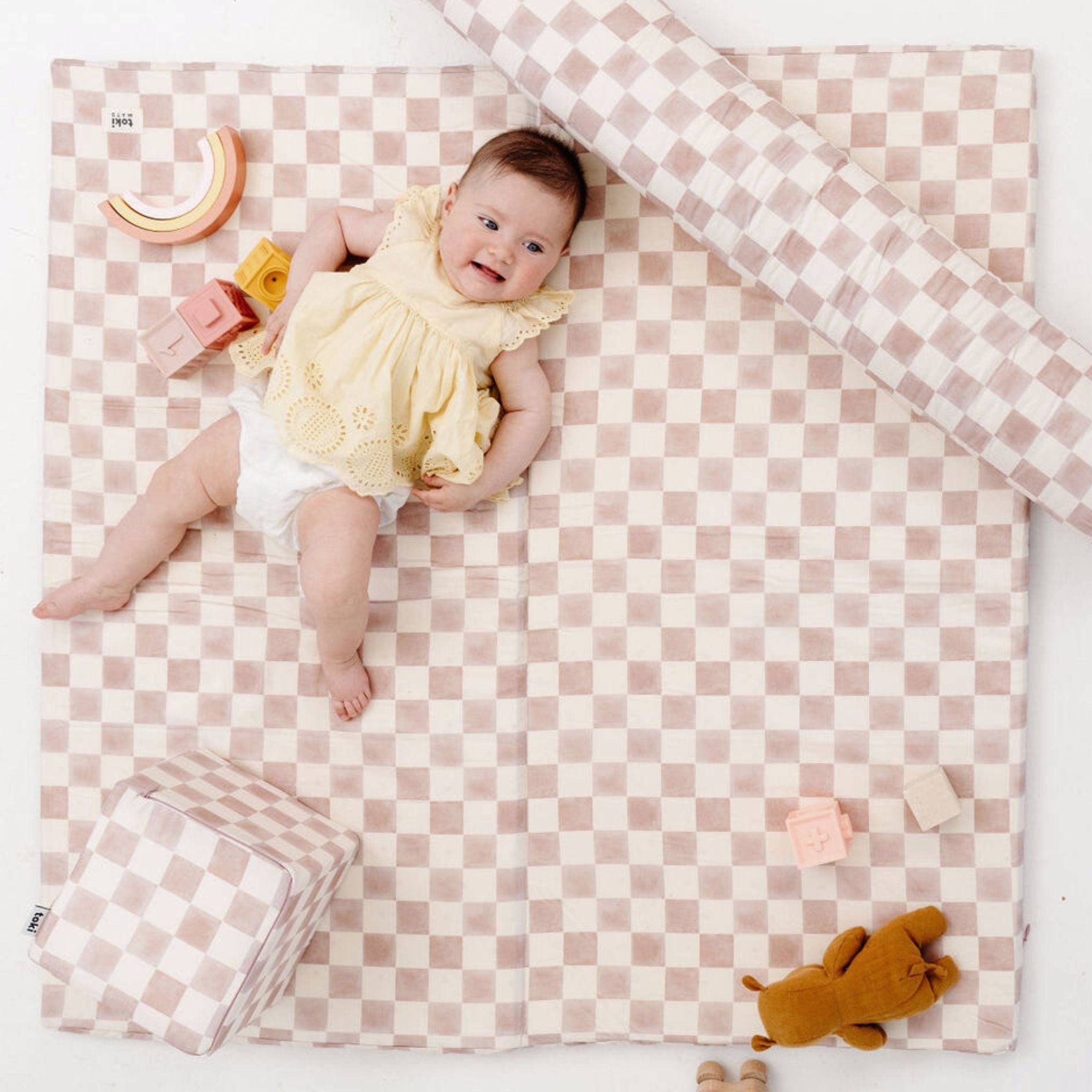 Checker Gumdrop Organic Cotton Mat - The Little Big Store