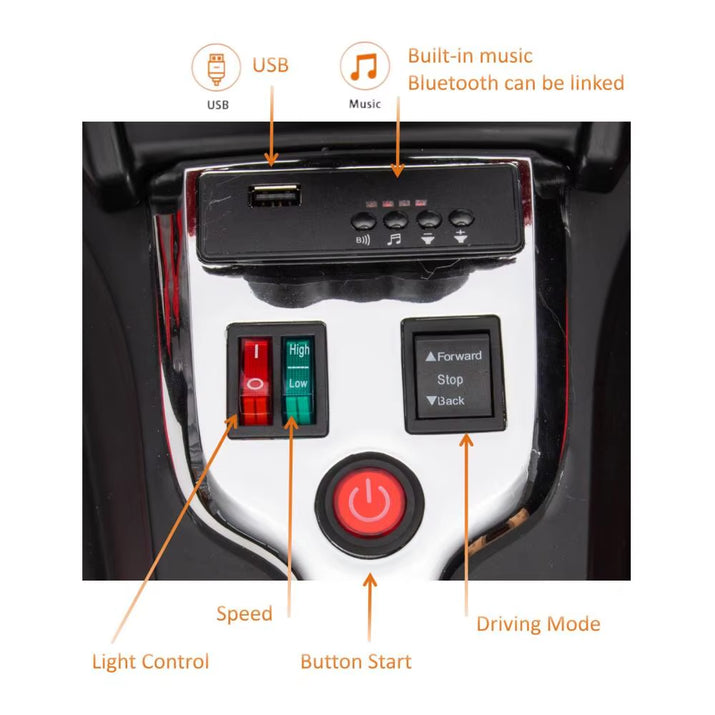 24V Kids Ride on ATV, 3 Wheeler Electric Vehicle, Battery Powered Ride on Motorcycle for Boys Girls with LED Lights, Music