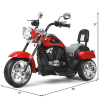 3 Wheel Kids Ride on Motorcycle 6V Battery Powered Electric Toy Red