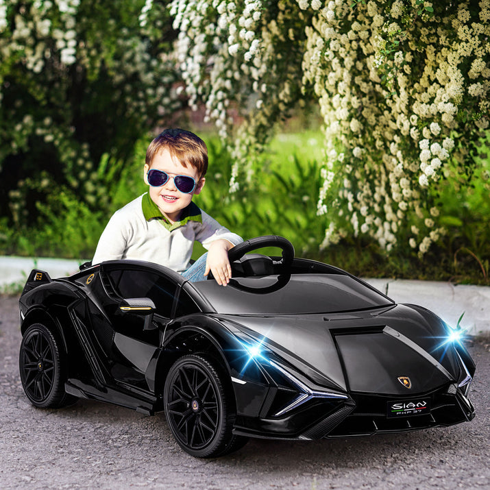 12V Ride on Car, Lamborghini SIAN Licensed Kids Electric Ride-On Car - The Little Big Store